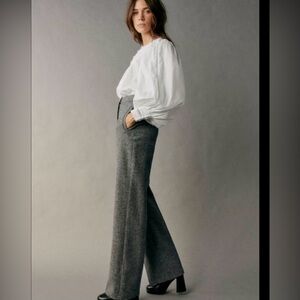 Sezane Martin Trousers Mottled Grey - Size 10